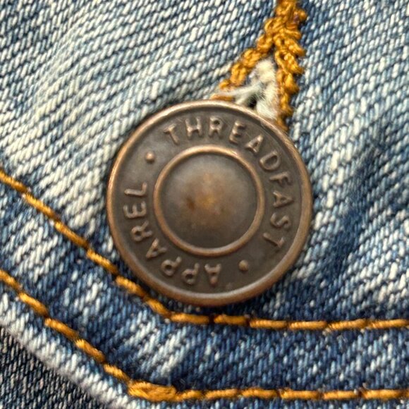 ThreadFast Apparel 370J Unisex XL Light Blue Denim Jacket | Sustainable Styles - Picture 4 of 8